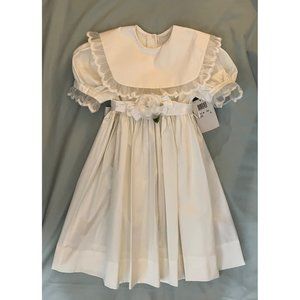 VTG 70’s NWT Lynley Designs 5 Dress Ivory Puffy Sleeves New Orleans Easter Party